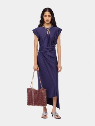 Midi piercing jersey dress