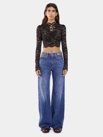 Baggy jeans in dark washed denim