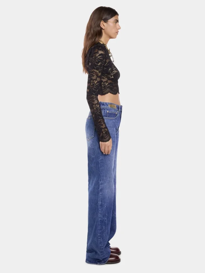 Baggy jeans in dark washed denim