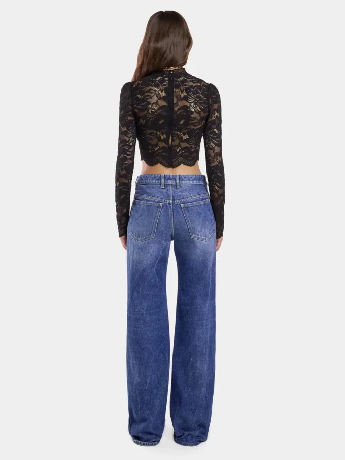 Baggy jeans in dark washed denim