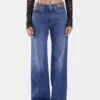 Baggy jeans in dark washed denim