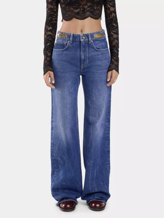 Baggy jeans in dark washed denim