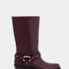 Biker boots in leather