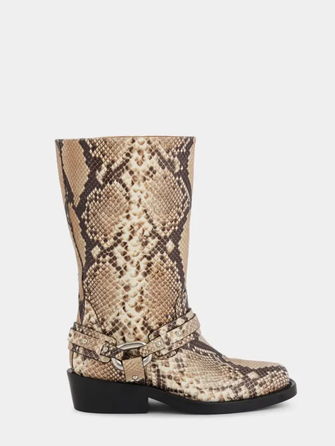Biker boots in leather