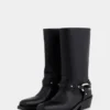 Biker boots in leather
