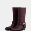 Biker boots in leather