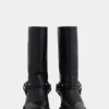 Biker boots in leather