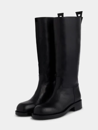 Black boots in smooth leather