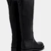 Black boots in smooth leather