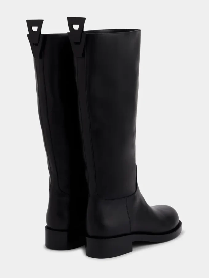 Black boots in smooth leather