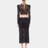 Black crop top in lace