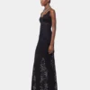 Black long dress in lace