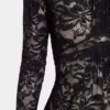 Black long dress in lace