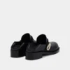 Black mules in smooth leather