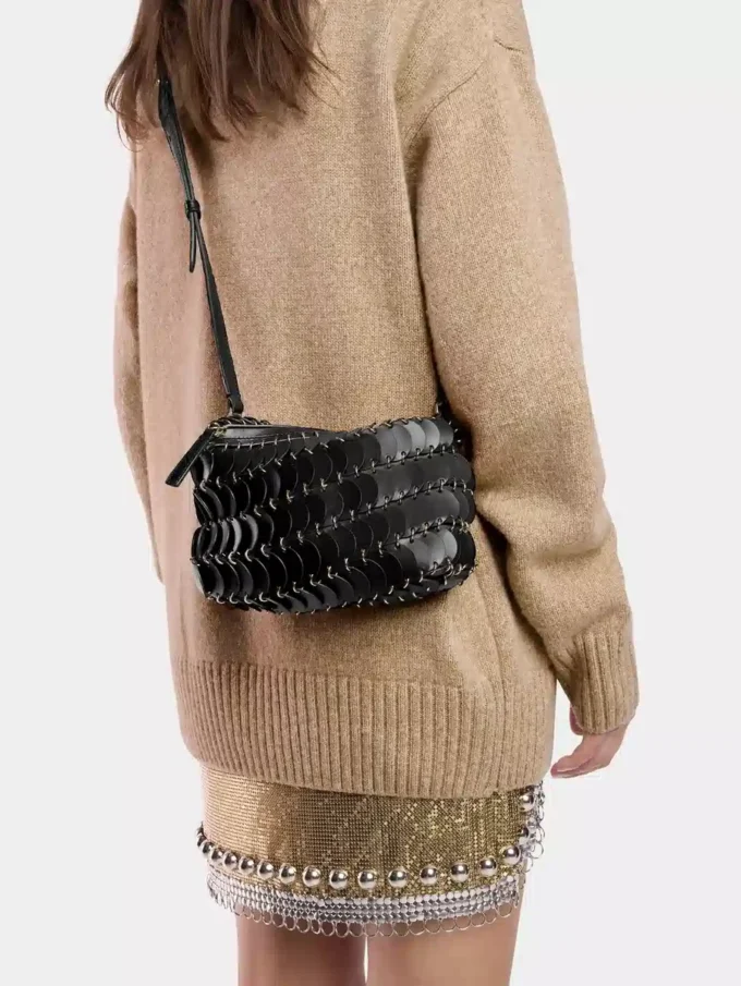 Black Paco crossbody leather bag