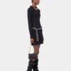 BLACK SHORT KNITTED DRESS