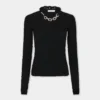 Black sweater in wool