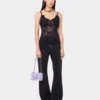 Black tank top in lace