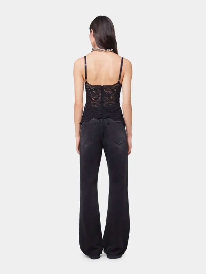 Black tank top in lace