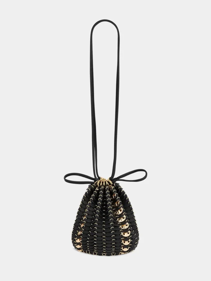 Bucket reversible Flip bag in leather