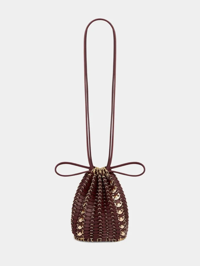 Bucket reversible Flip bag in leather