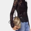 Bucket reversible Flip bag in leather