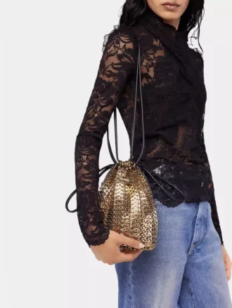 Bucket reversible Flip bag in leather