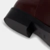 Burgundy boots in smooth leather