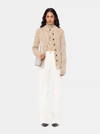 Cardigan in brushed knit
