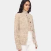 Cardigan in brushed knit