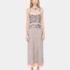Chiffon dress with silver sequins