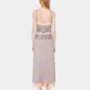 Chiffon dress with silver sequins