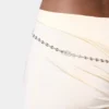 Cream long dress in jersey