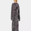 Crepe dress with pearl embroidery