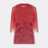 Crepe top with pearl embroidery