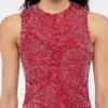 Crepe top with pearl embroidery