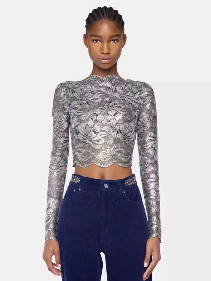 Crop top in lace