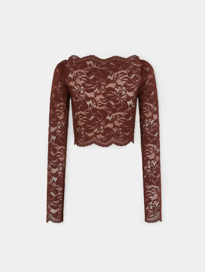 Crop top in lace