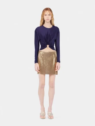 Crop top with piercing detail
