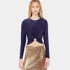 Crop top with piercing detail