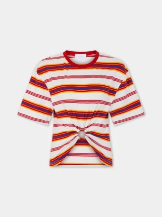 Cropped t-shirt in cotton