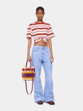 Cropped t-shirt in cotton