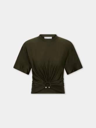 Cropped t-shirt in jersey