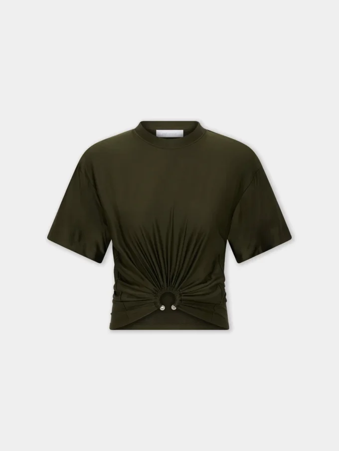 Cropped t-shirt in jersey