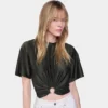 Cropped t-shirt in jersey