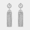 Crystal tassel earrings