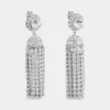 Crystal tassel earrings