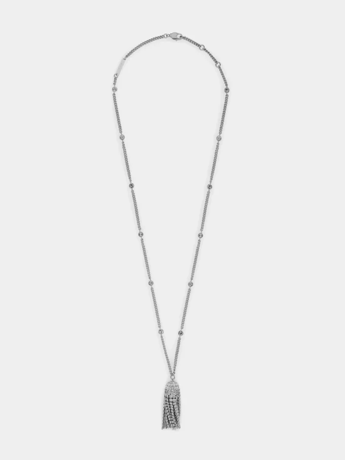 Crystal tassel necklace