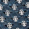 Denim blue tote bag in raffia