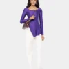 Draped jersey top
